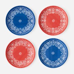 Melamine American Holiday Plates, Set of 4 Assorted, 9"