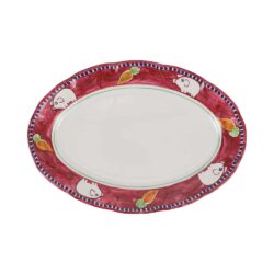 Vietri Campagna Melamine Oval Platter, Porco