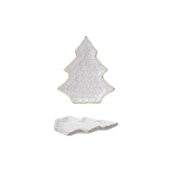 Tree Plate with Gold Rim